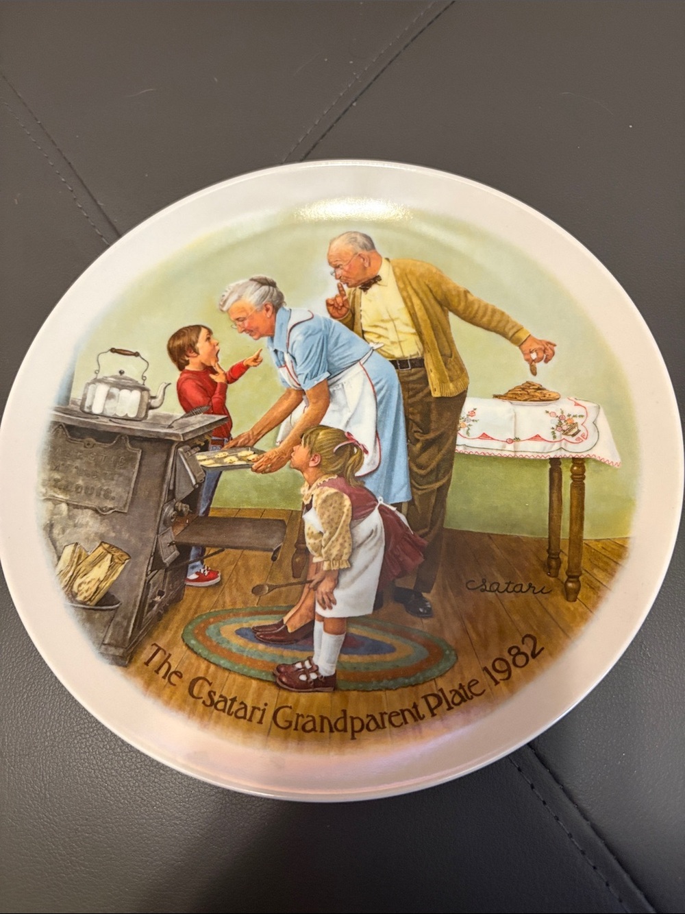 Knowles White Collectible Plate with Script Backstamp